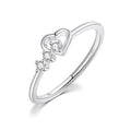 Romantic Infinity Heart Love Rings for Women Wedding Engagement Couple Rings Crystal Zircon Accessories Fashion Jewelry DZR026