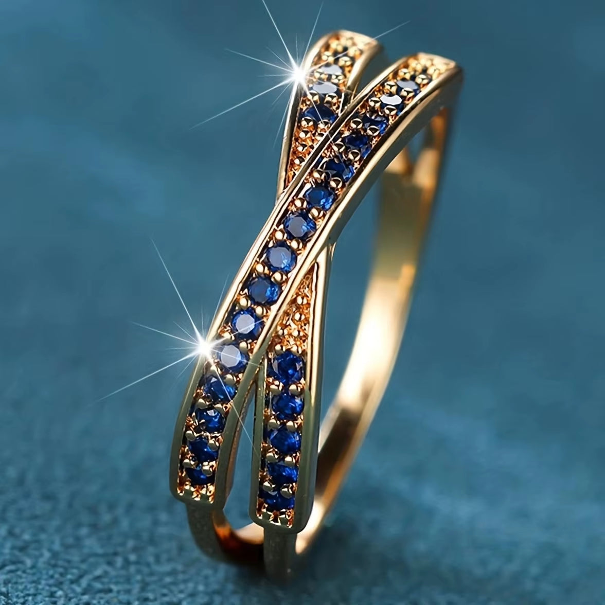 Minimalist Stacking Crossed Wedding Bands in Black, Gold, and Silver with Colored Stones and White Zircon - Elegant Thin Rings for Women